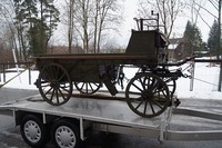 historische Militär Kutsche 1909 Weltkrieg WK Einspänner  Gebirgsfourgon