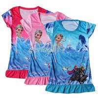Cartoon Girls Baby Storms Pajama Pjs Nightgown T-Shirt Dress 3-6Y Kids Sleepwear