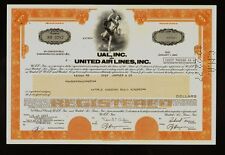 Ual Inc and United Air Lines Inc Chicago Il old bond certificate iss to Barnes