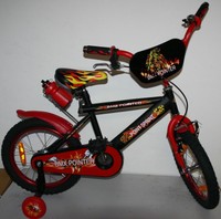 Kinderfahrrad 16 Zoll Rücktrittbremse Rad Fahrrad Stützräder Feuer design Sattel