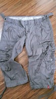 lässige Hose EDC Esprit Gr.40 taupe, Capri, Baggy, wie NEU,Cargohose, Details