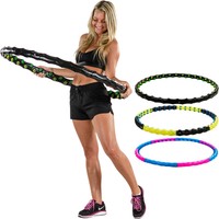 MOVIT® Hula Hoop Reifen, Massagenoppen + Magnete Hoopdance Hooping Fitnessreifen