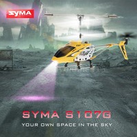 Heiß Syma S107G Mini 3.5Kanal Infrarot RC Hubschrauber Helicopte Mit Gyro Gelb