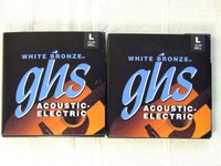 **  2  x 12-er GHS ** Akustik-Elektrik Gitarrensaiten Sets **`White Bronze`**