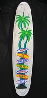 Surfboard Wegweiser aus Holz 100cm Bahamas Seychellen Ibiza Deko Surfbrett