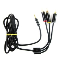 ORIGINAL XBOX 360 3-CINCH AV KABEL / COMPOSITE KABEL SCHWARZ für die E Konsole