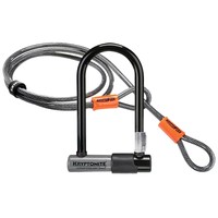 Kryptonite KryptoLok 2 Mini-7 + KryptoFlex 120 cm, Fahrradschloss, Bügelschloss
