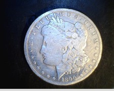 1890-0 Morgan Dollar, Medium Grade .7734 oz Silver (Us-4947)