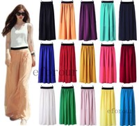 Damen Maxirock Boho Langer Rock Strand Lang Strandrock Glockenrock Sommerrock