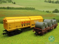 Roco H0 1x Compost LKW der NS 1x Schwerlasttransporter beladen (CR) F0797
