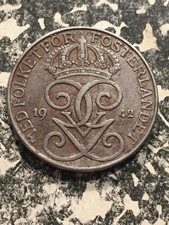1942 Sweden 5 Ore Lot#1598
