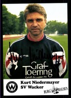 Kurt Niedermayer Autogrammkarte Wacker Burghausen Original Signiert+A 118624