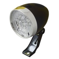3 LED HOLLANDRAD FAHRRADLAMPE FAHRRADLICHT FRONTLICHT SCHWARZ in RETRO LOOK NEU