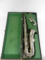 Saxophone Tenor sax Keilwerth KING silver + case + mouthpiece Real Photo 53