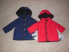 BABY BOYS LONDON FOG JACKET HOOD QUILTED 3-6 MO 18 M RED NAVY NWT $72