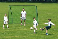 HUDORA Fußballtor XXL Mega 300 x 205 x 120 cm, 38mm Rohrdurchmesser Tor Fußball