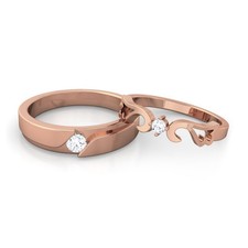 Rose gold engagement rings and wedding bands