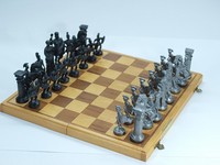 altes SCHACHSPIEL mit schweren SCHACHFIGUREN RÖMER Schach Brettspiel