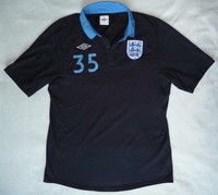 England Auswärts - Trikot Umbro Gr. L/XL Blau 2012 Nr. 35 Fenton  Away Kit RAR