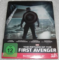 Captain America 2 The Return of the First Avenger 3D 2D Blu-Ray Steelbook NEU