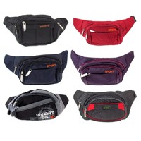 4 Fächer Bauchtasche Gürteltasche Hüfttasche in verschiedenen Farben 