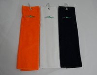 Hochwertiges Golfhandtuch Classic - mit Golfaktiv Logo - Farbe:schwarz, Neu!