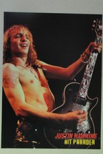 The Darkness Justin Hawkins Full Page Pinup magazine clipping shirtless on stage