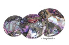Chrysotine With Pyrite Gemstone Loose Beads Graduated Set 3 Beads