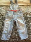 Osh Kosh B'Gosh Striped Denim Overalls Bibs Size 24 months