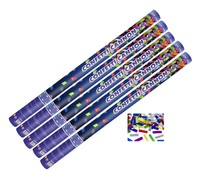 5 St. Konfettishooter 80 cm metallic bunt Fasching Karneval