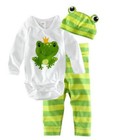 3pcs Baby Kids Newborn Infant Romper Hat Bodysuit Outfit Clothing 6-12M J13 