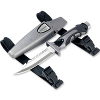 Edelstahl Tauchermesser Subgear SK-21 -  mit 12,5 cm Klinge und Messerbändern
