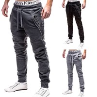 Herren Zipper Trainingshose Jogginghose Sporthose Hose Grau/Schwarz/Dunkelgrau