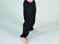 Kung Fu, Wu Shu, Wing Tsun Hose schwarz, Hosenbeine mit Bündchen. 4cm Hosenbund