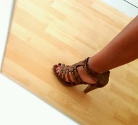 GRACELAND # EDLE HIGH HEELS # RÖMER STIL # BRAUN CONGNAC # GOLD # GR. 36 # CK 