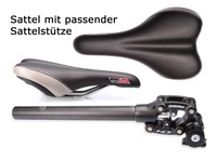 Feder Sattel Stütze Ø 31,6mm Suntour + endzone Trekking Sattel Gelsattel MTB Gel