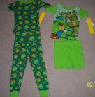 NEW TODDLER BOYS SIZE 3T 4 PC NINJA TURTLES PAJAMA SET