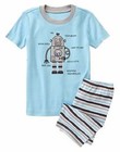 Gymboree Boy's Blue Robot Gymmies Pajamas Sleepwear Short Set Toddler Boy 2T NEW