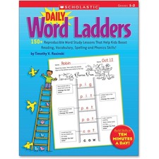 Scholastic Grade 1-2 Daily Word Ladders Workbook Education Printed Book - Englis