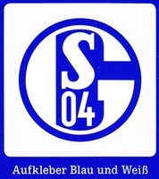 Aufkleber + Auto + FC SCHALKE 04 + Blau Weiß + Kratzfest + Waschanlagensicher