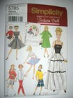 Barbie Doll New Simplicity 5785 Pattern Vintage Tops Skirts 