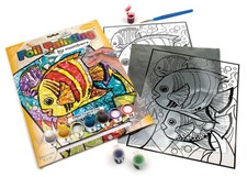 Tropical Fish & Seaweed Foil Painting Paint By Numbers Glass Art Craft Kit Fbpn3