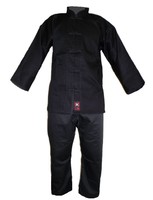 Kung Fu Anzug schwarz (Baumwolle) ohne Bündchen an Hose Kung-Fu-Anzüge