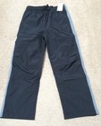 Boys Sz 8 OSHKOSH Lined Polyester Athletic Pants BNWT Blk/Grey