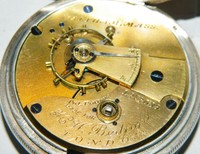 Antike gut erhaltene Sterling Silber Herren Schlüssel Taschenuhr  England um 188