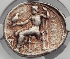 SELEUKOS I Nikator - SELEUKID Ancient Silver Greek Tetradrachm Coin NGC i59985