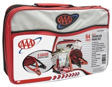 Roadside Emergency Assistance Kit 64-Piece First Aid Car Auto Travel Survival