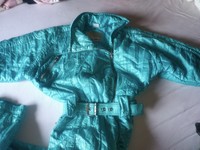 Damen Mädchen Skioverall Skianzug ELLESSE 38 türkis metallic shiny Nylon TOP RAR