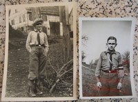 2 Fotos WW2 ,2 Weltkrieg HJ Junge in Uniform Jungscharler & Girl Mädchen
