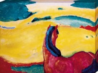Franz Marc - Pferd Bild Poster Leinwand-Druck (80x60cm) #67694